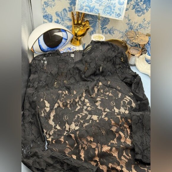 🆕 BRONX & BANCO 🧿 NWOT Colette Noir Black Lace Gown, Sz L US 8 - Picture 13 of 15